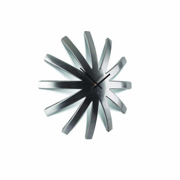 Настінний годинник 45,7x9,5x45,7 см металік Burst Metal Clock Umbra