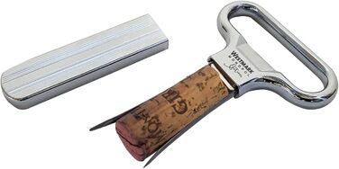 Штопор Westmark Blade / Clasp, вкл. открывалку для бутылок, литой под давлением цинк/сталь, Ah-So, серебристый, 6285556C (хромированный, декоратор и укупорка 5 винных наливов)