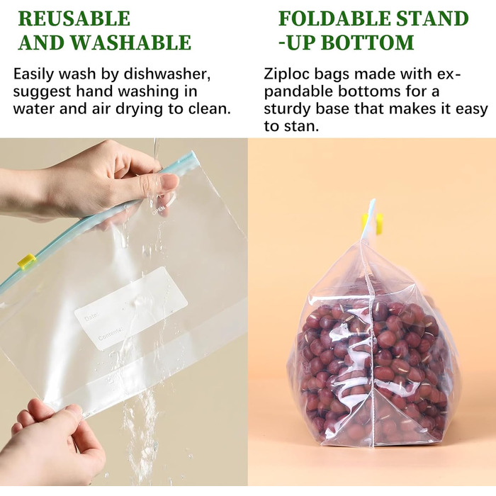 Вакуумні пакети 60 пакетів 10 х 20/ 15,5 х 23/ 32 х 26,5 см lalago