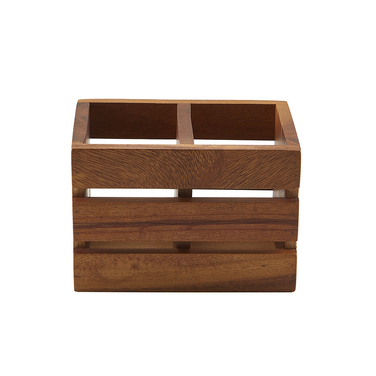 Підставка для столових приладів, 2 відділення, дерево, акація, GenWare