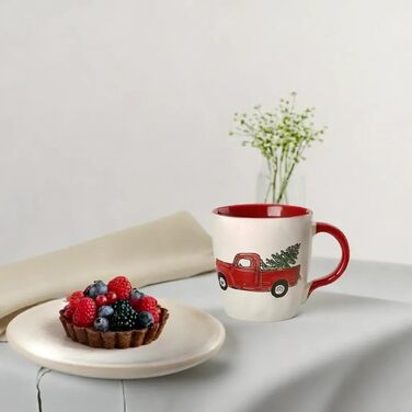 Керамічна різдвяна кружка, велика кавова кружка, різдвяна кружка 16 унцій, велика кружка, керамічна різдвяна кружка, зимова кружка, різдвяна чашка для кави, чаю, молока, різдвяні подарунки на день народження (стиль B)