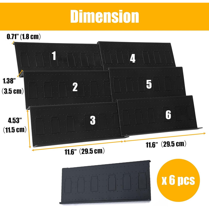 Органайзер для спецій пластиковий розсувний, 29,5-59 см, чорний Famhap