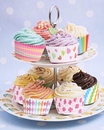 Набор из 300 бумажных формочек для мафинов, разноцветный Xespis