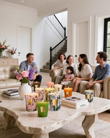 Необычайно большая ароматическая свеча с ванилью 990 г, время горения 150 часов M&SENSE