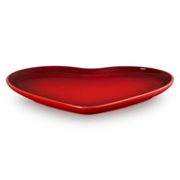 Блюдо сервірувальне у формі серця 32 см, червоне Heart Le Creuset