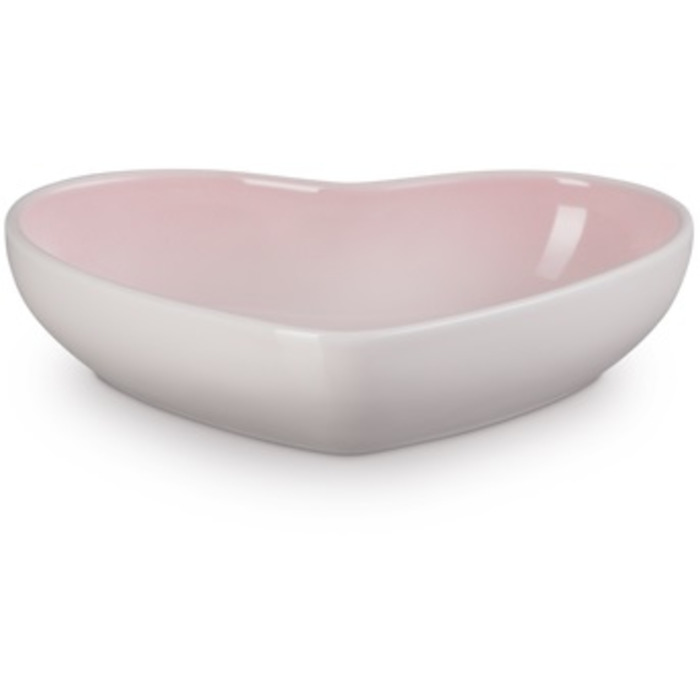 Блюдо сервировочное в форме сердца 20 см, розовое Heart Le Creuset