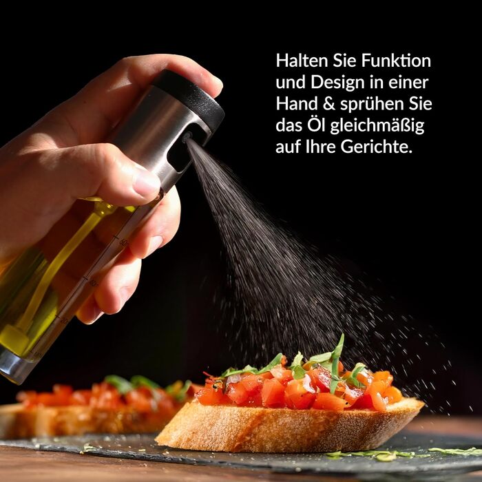 Набір з 2 розпилювачів олії та оцту 80 мл з тримачем SESATO