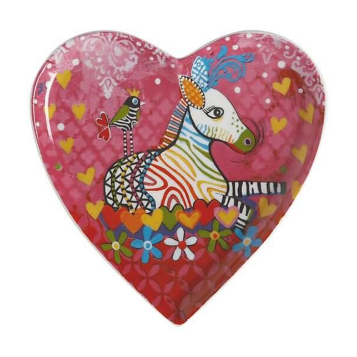 Тарілка десертна Maxwell & Williams Zig Zag Zeb LOVE HEARTS, порцеляна, діам. 15,5 см