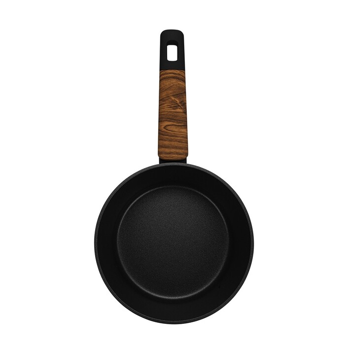 Ковш Fissman FEORELLA 16x8,5 см 1,45 л со стеклянной крышкой алюминий с антипригарным покрытием (14510)