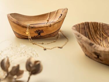 Високоякісні сільські миски для закусок з оливкового дерева, декоративна миска, миска з натурального дерева, віша для ключів, миска для ювелірних виробів, миска з оливкового дерева, миска для занурення, ручна робота. Приблизно 14 см, висота 4,5 см