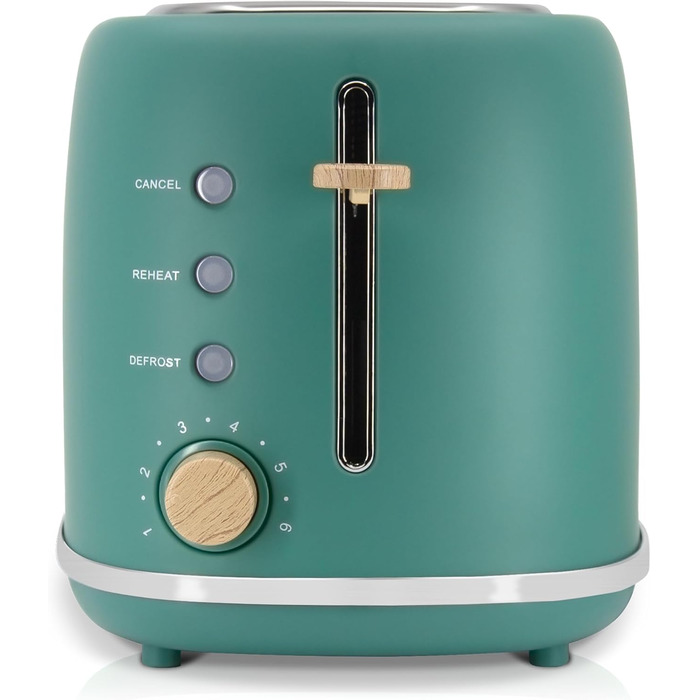 Электрочайник 1,7 л и тостер на 2 слота, набор 2 предмета, зеленый Nordic Briebe