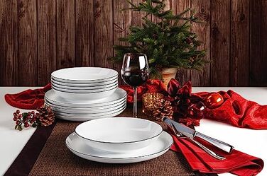 Набір тарілок 12 предметів Black Line Lido Seltmann