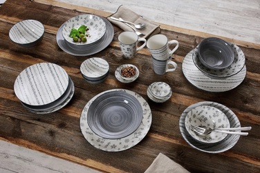 Обідній сервіз на 4 персони, 16 предметів, біло-сірий SENDAI Ritzenhoff & Breker