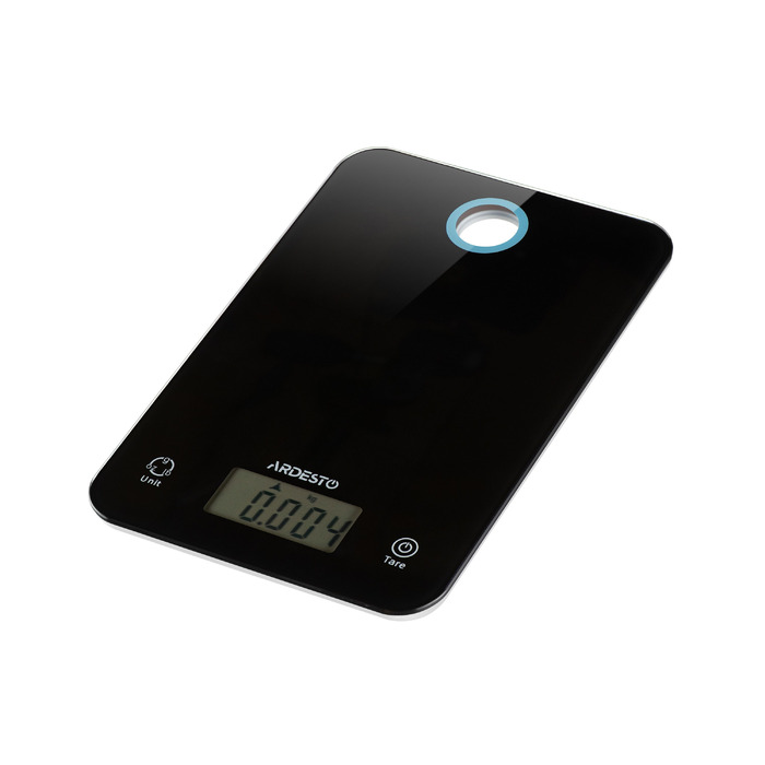 ARDESTO Ваги кухонні, 5кг, CR2032x2 в комплекті, скло, чорний