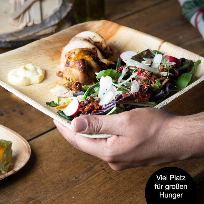 Набір тарілок з пальмового листя, квадратні, 25 предметів Moritz & Moritz