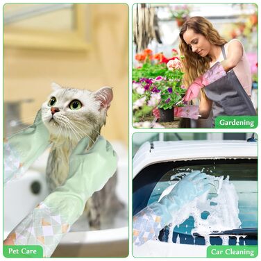 Рукавички для миття посуду 3 пари 42 см Yiomxhi