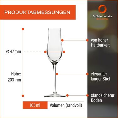 Коктейльні чаші Stlzle Lausitz Grandezza 240 мл / Набір з 6 келихів для мартіні/Аперитивні келихи/Cosmopolitan Келихи Посудомийна машина безпечна та ударостійка (келихи для граппи)
