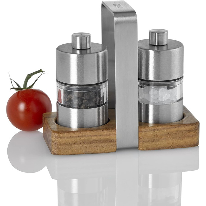 Набір млинів для перцю та солі 6,2 см на підставці, 3 предмети Menage Minimill AdHoc