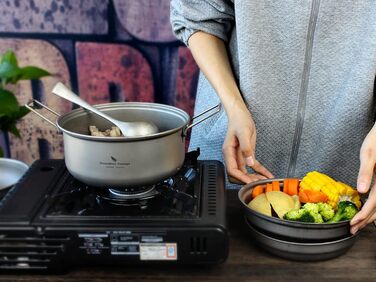 Кемпінг титановий горщик 1800 мл iBasingo