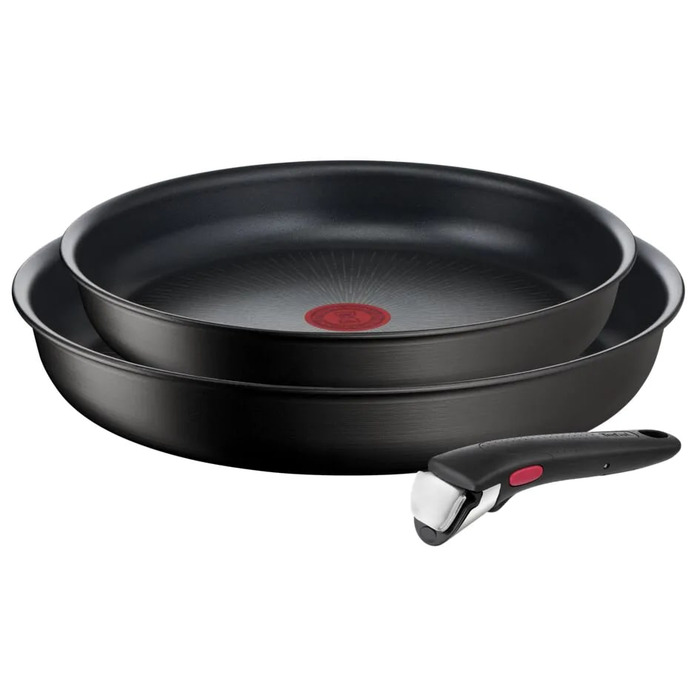 Tefal Ingenio Unlimited набор посуды, сменная ручка, 3 штуки, алюминий, бакелит, черный