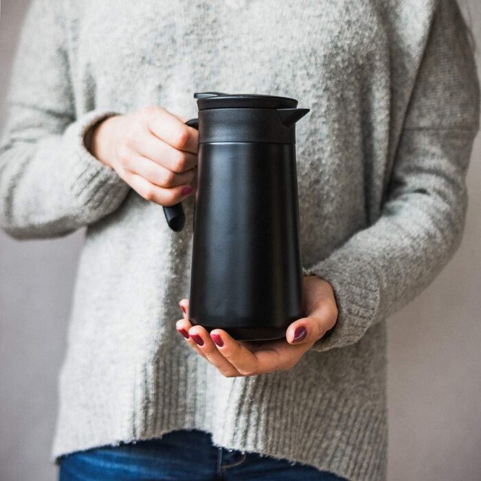 Термос-кавник 0,8 л нержавіюча сталь, чорний BOHORIA