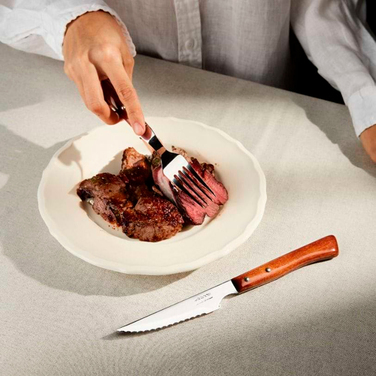 371600 Виделка чотирьохріжкова стейкова (дерев. ручка)