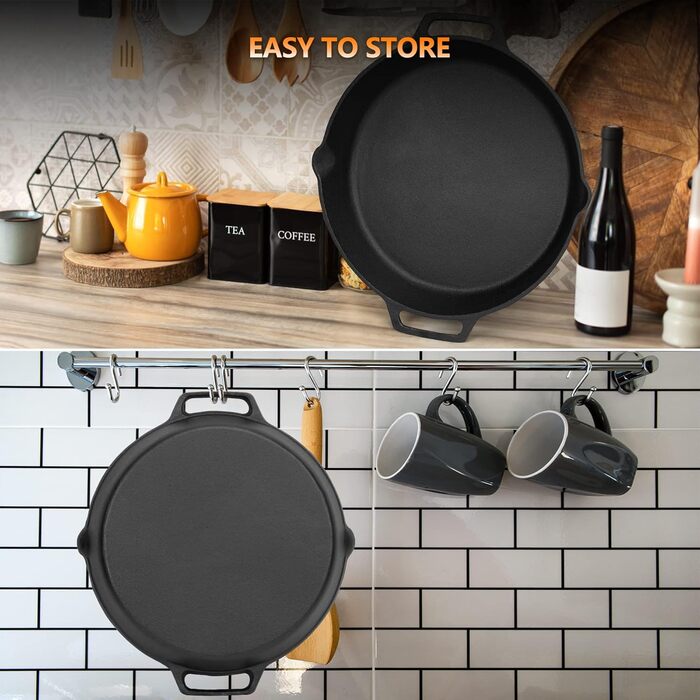 Чавунна сковорода 35 см onlyfire