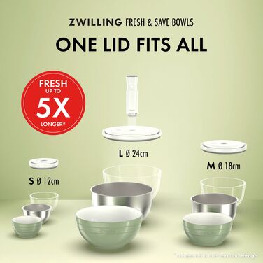 Набір мисок з нержавіючої сталі, 3 предмети Fresh & Save Zwilling