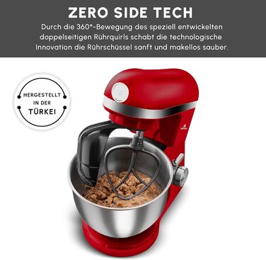 Миксер 5л,  1500 Вт красный Mastermaid Chef Pro KARACA