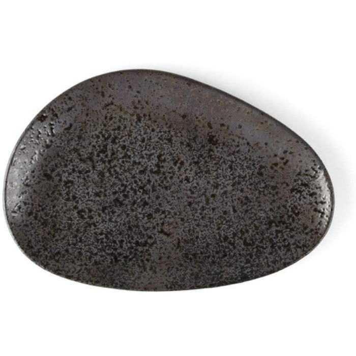 Арена Реактивна порцеляна на 4 персони (овальна тарілка 27 см, чорна)