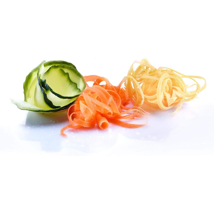 Ручний спіральний різак для овочів Westmark з 2 ріжучими конусами та фіксатором, нержавіюча сталь/пластик, антрацит/червоний, 11622260 (Triolo)