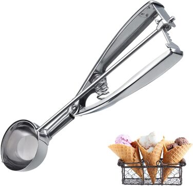 Ложка для морозива Westmark/ложка для морозива, з ручкою щипців, довжина 21,8 см, нержавіюча сталь, професійна, срібло, 62942270 5 см