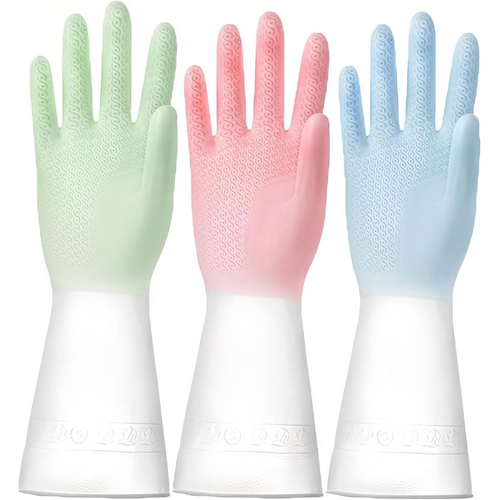 Рукавички для миття посуду 3 пари розмір M AORHOFJ