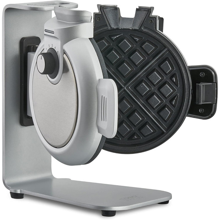 Вертикальна вафельниця для ідеальних бельгійських вафель, 5 рівнів підрум'янювання на вибір, 2-кратне антипригарне покриття, без зайвого тіста, нержавіюча сталь