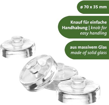 Скляний гніт для квашення та ферментації, набір 4 предмети, Ø 7 х 3,5 см Westmark