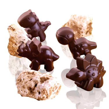 SCG16 Форма силіконова для шоколаду 'динозаврики' 40х33х16 мм