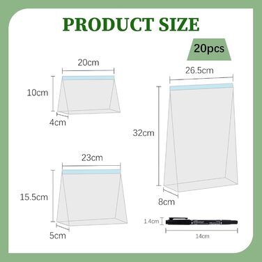 Вакуумні пакети 60 пакетів 10 х 20/ 15,5 х 23/ 32 х 26,5 см lalago