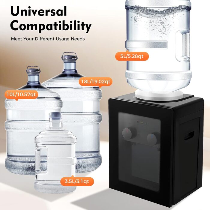 Електричний кулер для води 500 Вт чорний DHQCQL