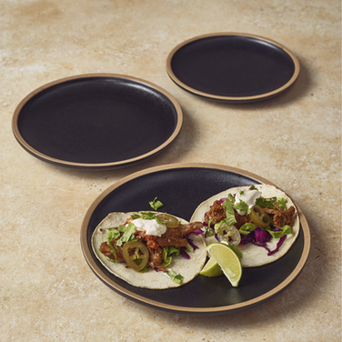 Тарілка 23 см, Kava Black Stoneware, GenWare