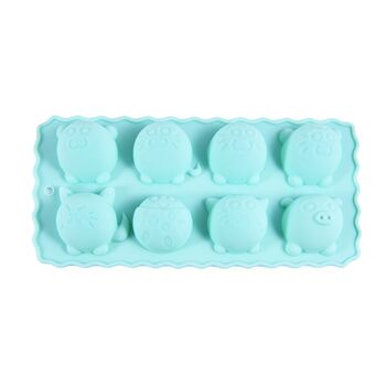 Форма для льоду і шоколаду Fissman 8 осередків Круглі Тваринки 22x10,5x2,8 (6549)