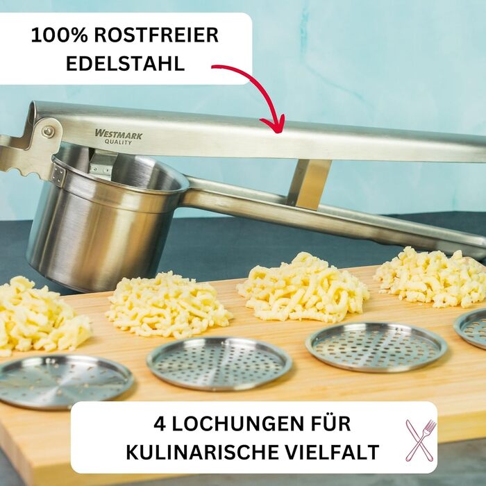 С 4 сменными перфорированными дисками, нержавеющая сталь, Quadro, серебристый 61172260 одинарный