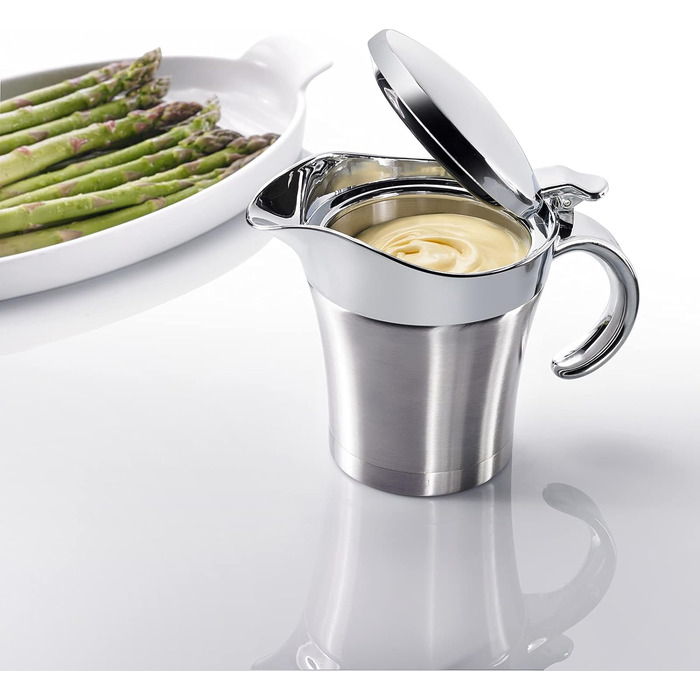 Набір соусів Westmark, 2 шт. и, 1 термосоусник з відкидною кришкою, 0,5 л 1 ополоник Ніжний, довжина 29 см, нержавіюча сталь/ABS/PP/PA, сріблястий/чорний, 622422E6 з ополоником