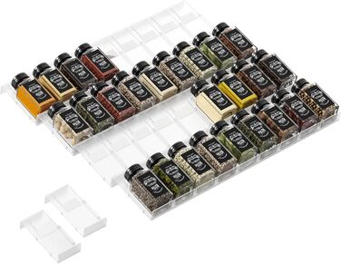 Органайзер для спецій пластиковий розсувний, 36 комірок, прозорий Famhap