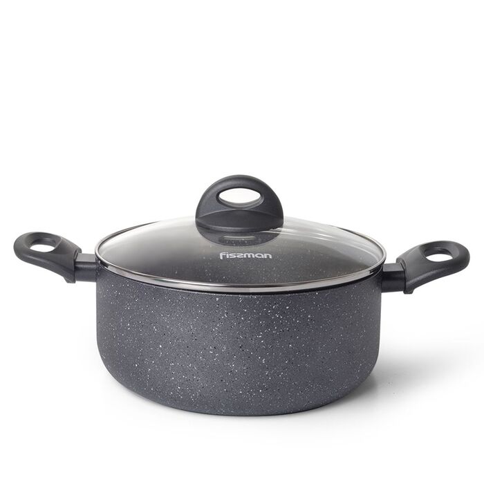 Каструля зі скляною кришкою 24 см 4,9 л MOON STONE Fissman