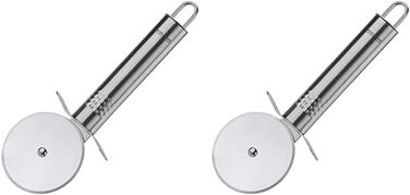 Відкривачка для консервів Fackelmann OVAL GRIP, практична відкривачка для консервів з нержавіючої сталі, універсальна відкривачка з ергономічною ручкою (колір сріблястий), кількість (18,5 см (уп. 2))