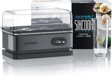 Яйцеварка на 6 яєць, 400 Вт сіра Sixcook Arendo