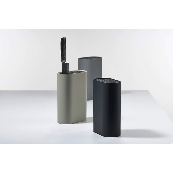 Одинарний блок ножів без ножа, 17 x 9 см, висота 24 см, чорний (грязьовий) Zone Denmark