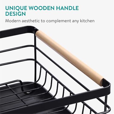 Сушилка для посуды 29 x 43 x 29 см, черная Navaris