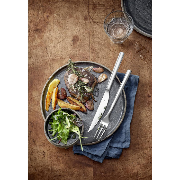 Набір ножів Silit Trend для стейків, 3 шт., 23,2 см. Ніж для стейків з нержавіючої сталі з серрейторною заточкою, ковані леза, ніж для піци. Міцні, стійкі до подряпин, можна мити в посудомийній машині.