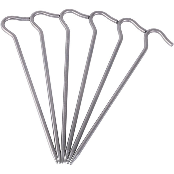 Кілочки з титанового сплаву Легкі стовпи для намету Кемпінгові кілочки для намету Портативний намет для ліктя Трав'яний намет Обладнання для намету для кемпінгу на відкритому повітрі 15 шт. /лот Ti4003P (6 шт. /лот Ti4004P 20 см (потовщення))